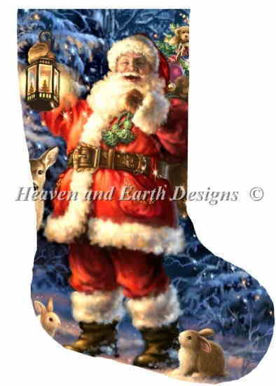 Dona Gelsinger Woodland Colors And Stocking Santa クロスステッチ刺しゅうチャート Designs Earth Heaven 図案 Max Haed