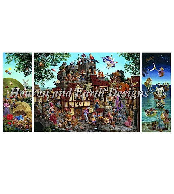 Heaven And Earth Designs 刺しゅうクロスステッチ図案 HAED James C Christensen 全面刺し Supersized Rhyme And Reason Max Color 上級者