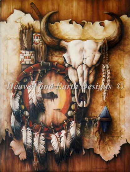 楽天市場 Haed 手芸 クロスステッチ刺繍チャート バッファローの残響 Mini Echo Of The Buffalo クロスステッチ手芸雑貨シーボンヌ