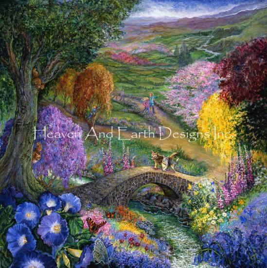 クロスステッチ刺繍チャート 図案 HAED 手芸 【丘の風景】 Supersized Over the Hills and Far Away Max Colors