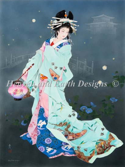 楽天市場】森田春代 美人画 クロスステッチ刺繍 図案 HAED 輸入 Heaven