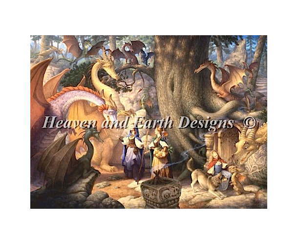クロスステッチ図案 チャート HAED 手芸 上級者 【ドラゴンの結束】 Supersized A Confabulation Of Dragons
