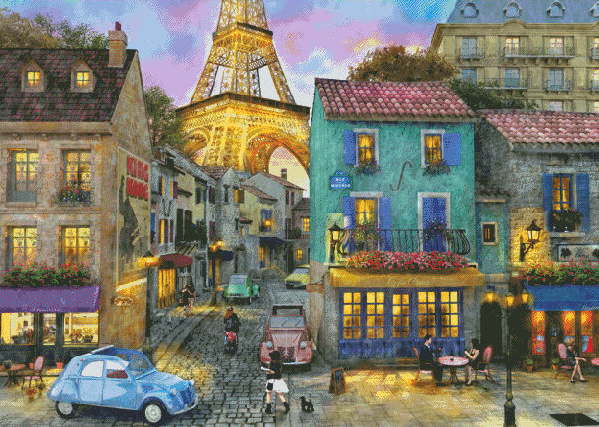 楽天市場】刺繍 LETISTITCH L8038 Spring flowers, Paris 春の花、パリ