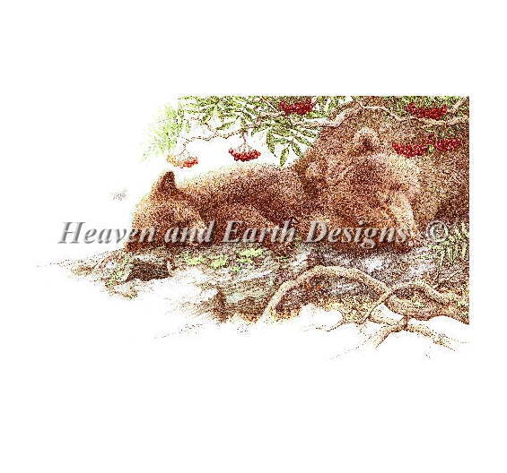 楽天市場 クロスステッチ刺繍 図案 Heaven And Earth Designs Haed 輸入 上級者 Yvonne Gilbert 子守歌とクマ Bears Lullaby Sleeping クロスステッチ手芸雑貨シーボンヌ