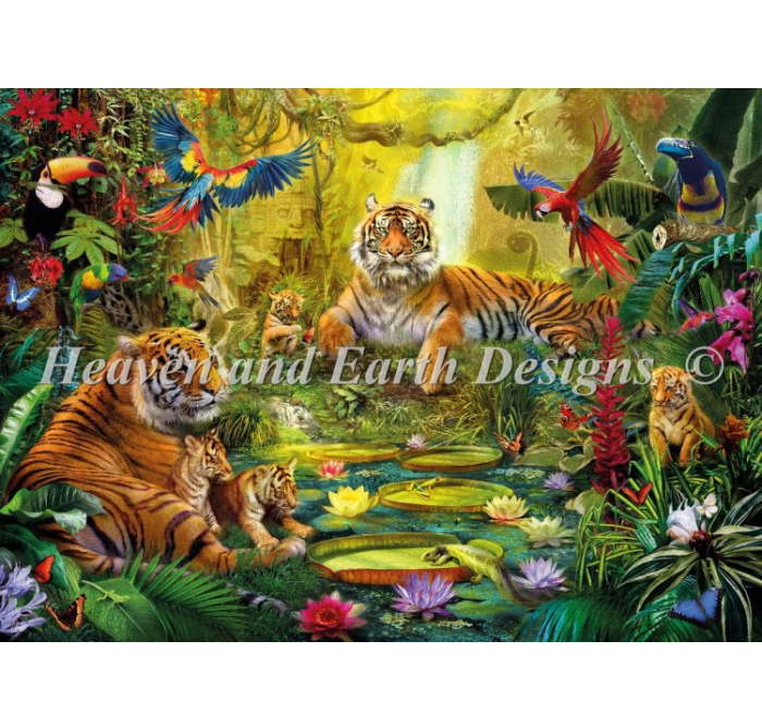 アメリカHAED社のクロスステッチ刺繍完成品　地球とホワイトタイガーパピー 楽天市場】Heaven And Earth Designs(HAED) クロスステッチ刺繍