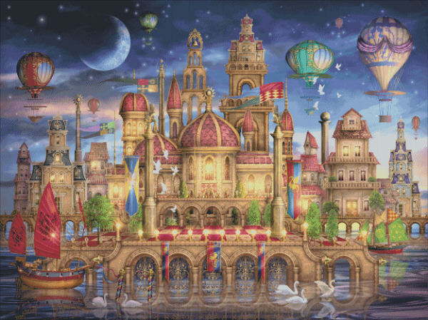 HAED クロスステッチ刺繍図案 Heaven And Earth Designs 上級者 Ciro Marchetti ダウンタウン Supersized Downtown Max Color 全面刺し ハイレベル