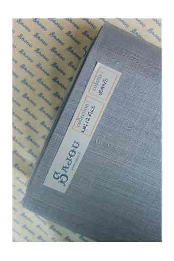 Maison Sajou（サジュー） 麻布 反物 32ct リネン 刺しゅう布 130x90cm 【ジーン-LIN ? BRODER 12 FILS AU CM AU M?TRE JEANS-】フランス製 T_LIN_12_M_100_140_JEAN 【予約】