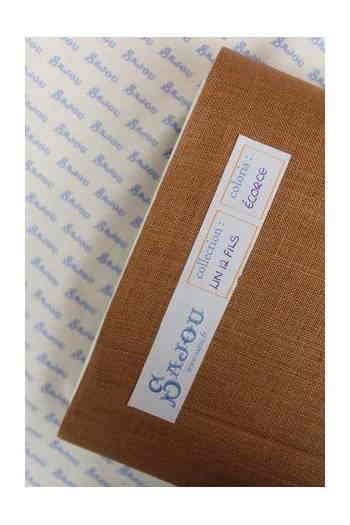 SAJOU（サジュー） 麻布 布切れ 32コンピュータ断層撮影法 リネン 縫い布 130x90糎  【エコルセ-LIN ? BRODER 12 FILS 金 コマーシャル 金 M?TRE ?CORCE-】フランス共和国製 T_LIN_12_M_100_140_ECOR【取っておく】