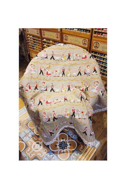 MAISON SAJOU（サジュー） はりつけ台編み目縫い一揃いの道具 手芸 【KIT DE POINT DE CROIX PLAID FARANDOLE ALSACIENNE】 インポート 上級者 フランス共和国 KIT_PDC_ALS_01 （取っておく）