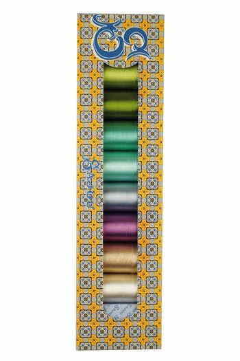 Maison Sajou サジュー 人絹刺しゅう糸 パステルカラー 差し上げ物ボックス席 ８本書き割り 【 Rayon thread - 8-spool box - pastel tones 】 フランス共和国製 CH_SAJ_RAY_08_BO_03【取っておく】