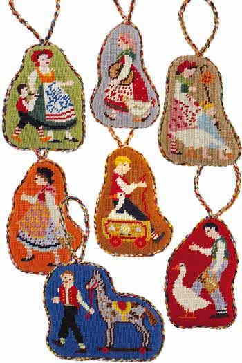 SAJOU サジュー プチポワン プチポアン 縫い 一揃いの道具 手芸 【 Needlepoint Kit - Alsatian characters - set 2 / アルザス アラス パフィーキット - つづき物 2 】 インポート 上級者 フランス共和国 KIT_TAP_PUF_09 【取っておく】