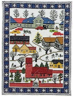 楽天市場 フレメ クロスステッチ刺繍キット クリスマスの町 デンマーク 北欧 輸入 上級者 30 4597 クロスステッチ手芸雑貨シーボンヌ