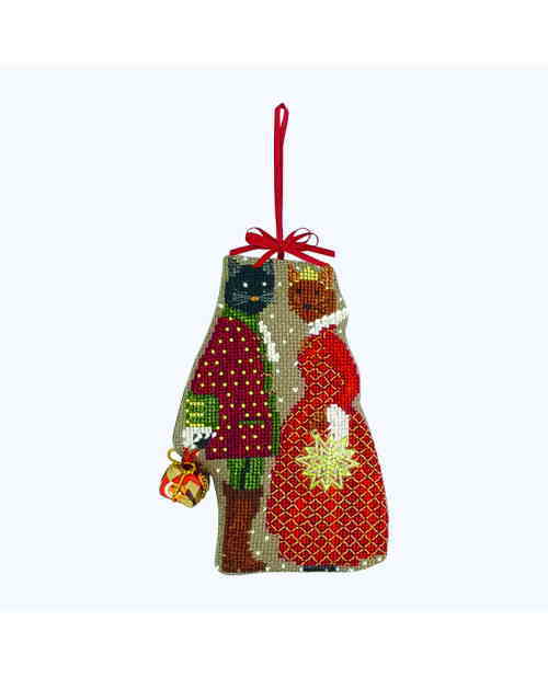 クロスステッチキット 初心者 【クリスマスの恋人・キャット】輸入 ルボヌールデダム Le Bonheur des Dames 刺しゅうフランス 初心者 2674