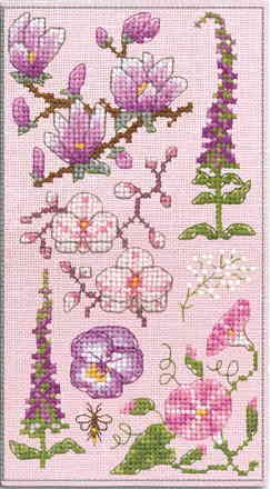 Le Bonheur des Dames（ルボヌールデダム） クロスステッチ 刺繍 キット 【 ピンクの花の眼鏡ケース 】 フランス 上級者 輸入 3248