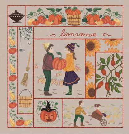 Le Bonheur des Dames(ルボヌールデダム)図案印刷済み 刺しゅうキット 【10月】 フランス 輸入 上級者 7710|クロスステッチ手芸雑貨シーボンヌ
