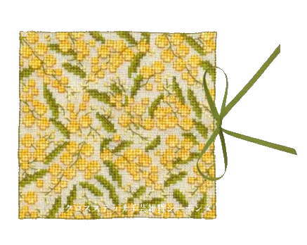 クロスステッチ刺繍キット 輸入 ルボヌールデダム Le Bonheur des Dames 刺しゅう Mimosas needle case ミモザのニードルケース フランス 中級者 3471
