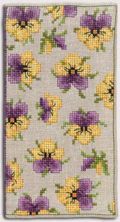 Le Bonheur des Dames クロスステッチ刺繍キット 【パンジーの眼鏡ケース】 フランス 上級者 輸入 3232