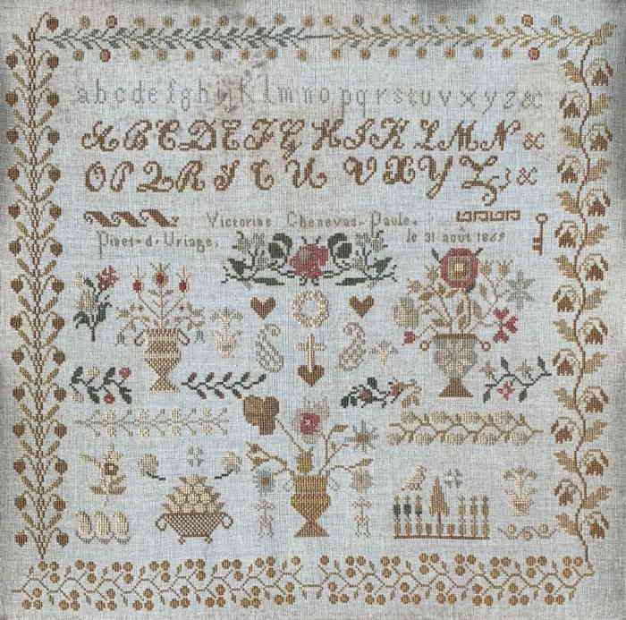Reflets de Soie( ルフレドソワ ) クロスステッチ 刺しゅう キット 手芸【 Victorine Chenevas-Paule 1869 - pack de soies 】 フランス VictorineChenevasSoies|クロスステッチ手芸雑貨シーボンヌ