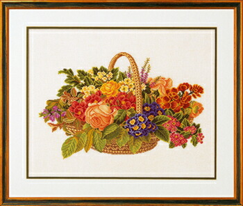 EVA ROSENSTAND はりつけ台編み目ししゅう一揃いの道具 お花提げ篭 Blomsterkurv デンマーク王国 北欧 インポート 上級者 14-186
