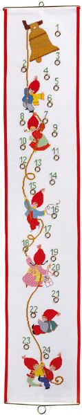 【楽天市場】EVA ROSENSTAND クロスステッチ刺繍キット 輸入 クリスマスアドベントカレンダー ロープのノーム Nisser i