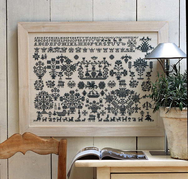 【楽天市場】PERMIN /Sampler 1749 ペルミン 刺繍 キット デンマーク 39-0480 【DM便対応】：クロスステッチ手芸雑貨シーボンヌ