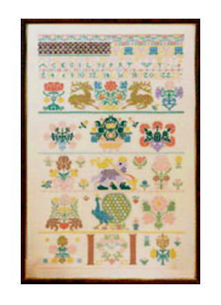 PERMIN / Sampler 1763 ペルミン 刺繍 キット デンマーク 39-6341 【送料無料】｜クロスステッチ手芸雑貨シーボンヌ