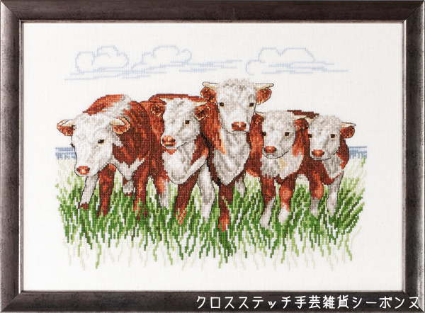 ペルミン Hereford queues へレフォードの牛 クロスステッチ 刺繍 キット デンマーク 90-7432 【DM便対応】