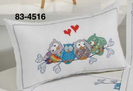 ペルミン Owls on the twig 小枝のフクロウ クロスステッチ 刺繍 キット デンマーク 83-4516【DM便対応】