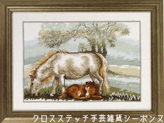 ペルミン Spring shesten 春の馬 クロスステッチ 刺繍 キット デンマーク 12-3335 中心者 上級者【DM便対応】