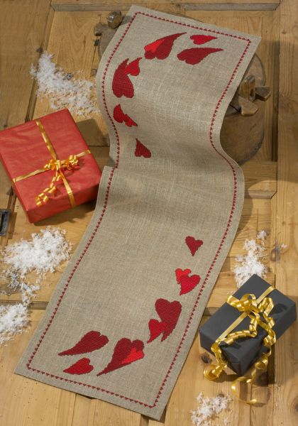 PERMIN ハート・フォー・クリスマス Hearts for Christmas クロスステッチ 刺繍 キット デンマーク 北欧 刺しゅう ペルミン 68-1296 【DM便対応】|クロスステッチ手芸雑貨シーボンヌ