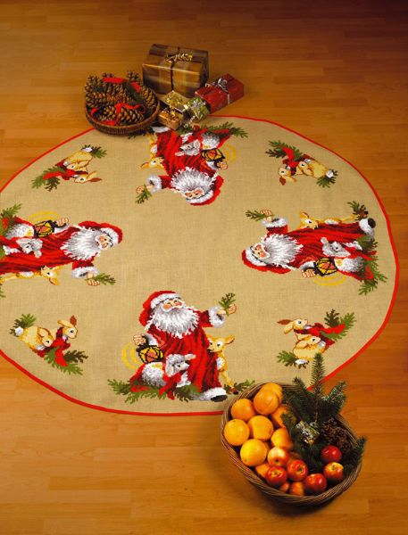 PERMIN サンタクロースと動物 Santa animals クロスステッチ 刺繍 キット デンマーク 北欧 刺しゅう ペルミン 45-3255 【送料無料】