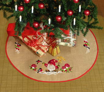 刺しゅう輸入キット ペルミン Permin of Copenhagen クリスマスツリーカーペット christmas tree Carpet デンマーク刺繍 北欧 上級者 42-9705｜クロスステッチ手芸雑貨シーボンヌ