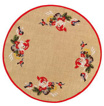 刺しゅう輸入キット ペルミン Permin of Copenhagen クリスマスツリーカーペット christmas tree Carpet デンマーク刺繍 北欧 上級者 42-8679｜クロスステッチ手芸雑貨シーボンヌ