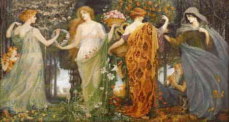 Walter Crane Quince Scarlet ウォルター クレイン クロスステッチ刺しゅうチャート 上級者 名画 図案 海外 絵画 美術 芸術 芸術作品 輸入 おしゃれ ウォルター