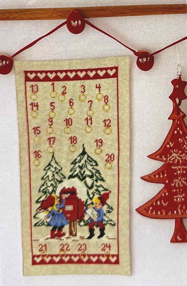クリスマス 差し交わす編み目 縫い 一揃いの道具 OOE オーレンシュレーガー Oehlenschlager 【 ニッセの郵便うけ / クリスマスアドベントカレンダー 】 ししゅう一揃いの道具 デンマーク王国 北欧 外国で インポート O. Oehlenschl・・gers Eftf. 上級者 62308