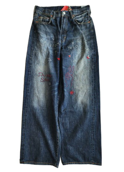 【新作】【2026'SS】【DENIM DUNGAREE】:12OZ HOMEMADEデニム刺繍ロングパンツ (02) (デニム＆ダンガリー） 27,885円