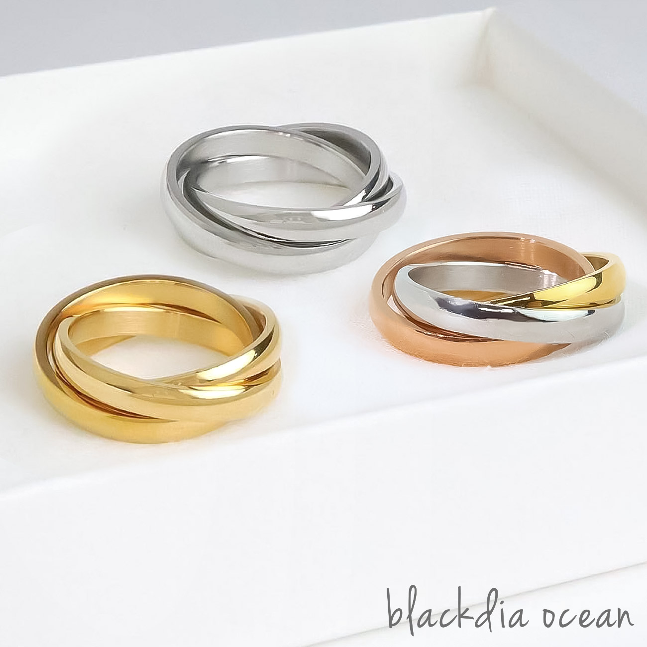 楽天市場】【2380円→1000円】 リング 指輪 レディース blackdia ocean