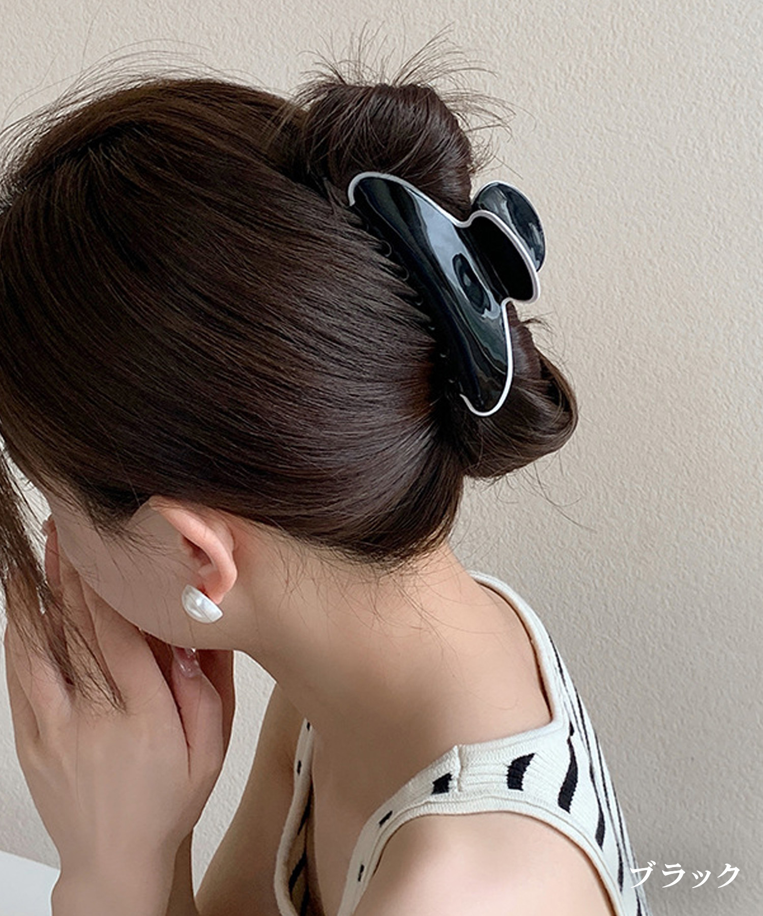 【10/1まで最大30%OFFクーポン+1780円→1390円セール】【定形外郵便】ヘアクリップ クリップ バンスクリップ ハーフアップ 髪留め パイピング 縁取り バイカラー 大きめ しっかり留まる ボリューム 髪飾り レディース かわいい 人気 まとめ髪 簡単 とめるだけ トレンド 大人