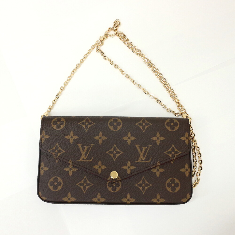ルイ・ヴィトン ポシェット･フェリシー チェーン店ショルダーバッグ  LOUIS VUITTON  モノグラム/フューシャ M81896【新品負けず劣らず未当て嵌める品】《返品可》【一六銀行見せびらかす】【貨物輸送無料】