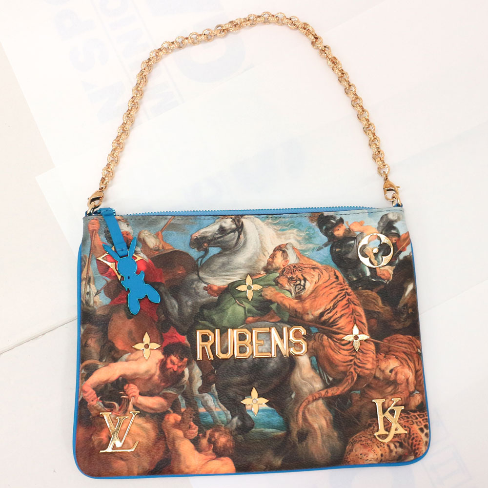 ルイ・ヴィトン ポシェット・プラ チェーン店御徒面子 ハンドバック LOUIS VUITTON  モノグラムセルティ ルーベンス[虎遊猟] Ｍ64617【中古】美品《返品可》【一六銀行見せびらかす】【貨物輸送無料】