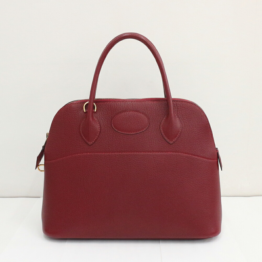 楽天市場】エルメス バッグ ボリード31 ボルドー系 ゴールド金具