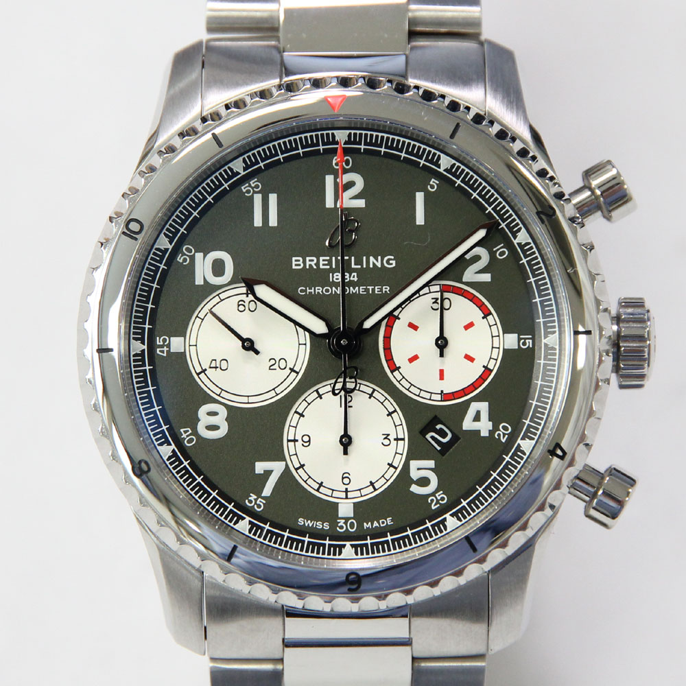 ブライト輪っか アビエーター8 B01 クロノグラフ カーチス ウォーホーク AB0119/AB01192A1L1A1Breitling  【中古】序列付けるA《返品可》【一六銀行見せびらかす】【貨物輸送無料】 腕時計-メンズ腕時計