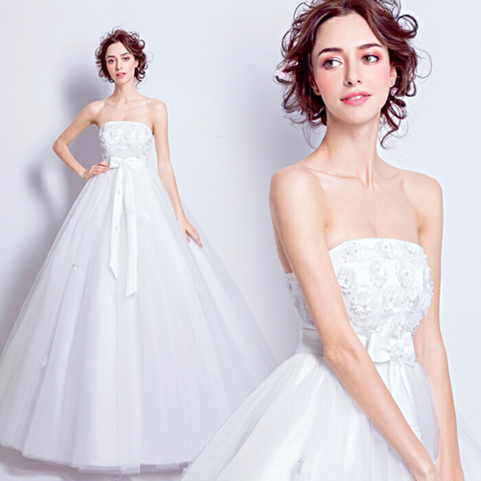 ウエディングドレス 二次会 L M S XL XS XXL XXS XXXL dress wedding ウェディングドレス エンパイア オフホワイト  カラードレス サッシュリボン ドレス パーティードレス ブライダル プリンセスラインドレス ロングドレス 夏 大きいサイズ 披露宴 発表会 結婚式 花嫁  100 ...