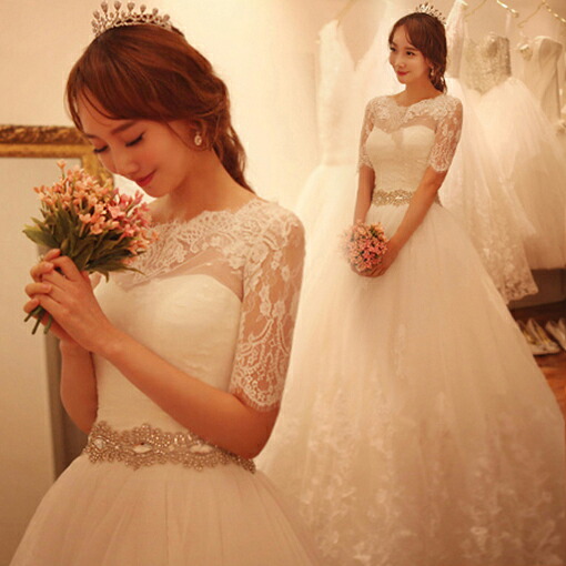 ウエディングドレス 半袖 フォマールドレス 花嫁 ドレス ウェディングドレス 二次会 結婚式 プリンセスラインドレス ブライダル ロングドレス パーティードレス エンパイア 大きいサイズ オフホワイト サッシュリボン 披露宴 発表会 XXS XS S M L XL XXL XXXL｜渋谷ウイングス