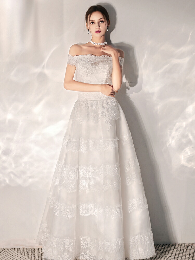 大人気新作 ウエディングドレス 超歓迎】 結婚式 ウェディングドレス ロングドレス ロングドレス Aラインドレス 新品、未使用 花嫁 二次会 ドレス パーティードレス A ウェディングドレス 二次会 お呼ばれ ブライダル エンパイア ワンピース 演奏会 披露宴 海外挙式 前 ...