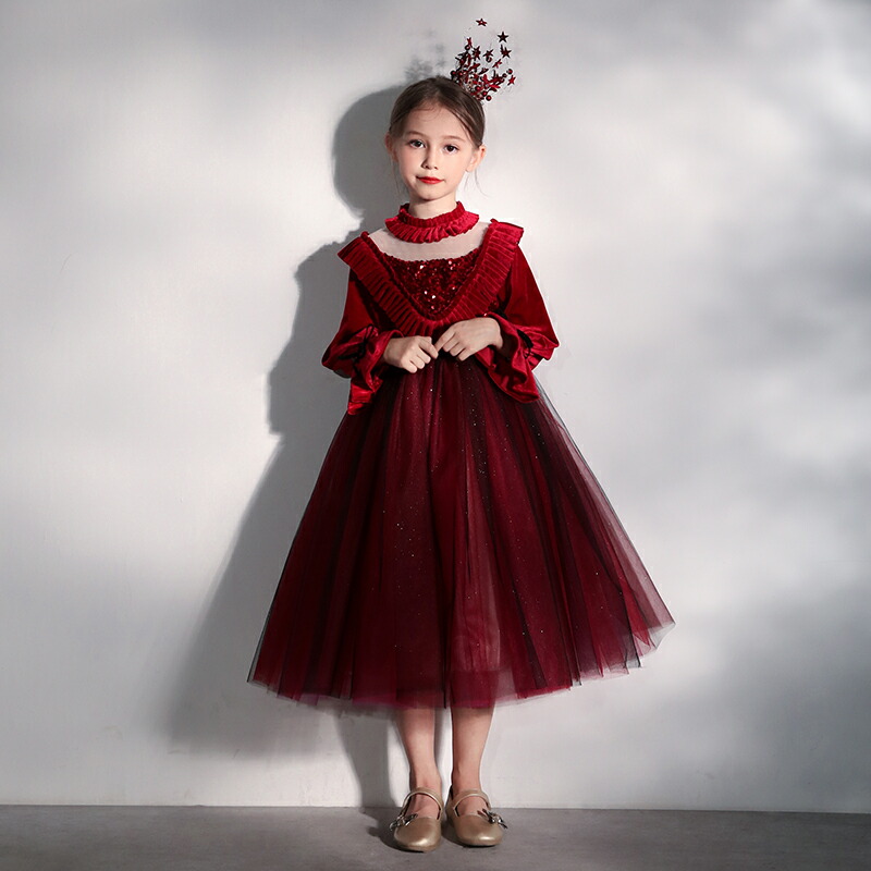 楽天市場 子供ドレス フォーマルドレス ピアノ発表会 長袖 ワンピース フラワーガール 女の子 ドレス キッズ ドレス 子どもドレス 子供服 ジュニア Aラインワンピース 七五三 卒業式 結婚式 プリンセスドレス 蝶結び 赤 100 110 1 130 140 150 160 渋谷ウイングス