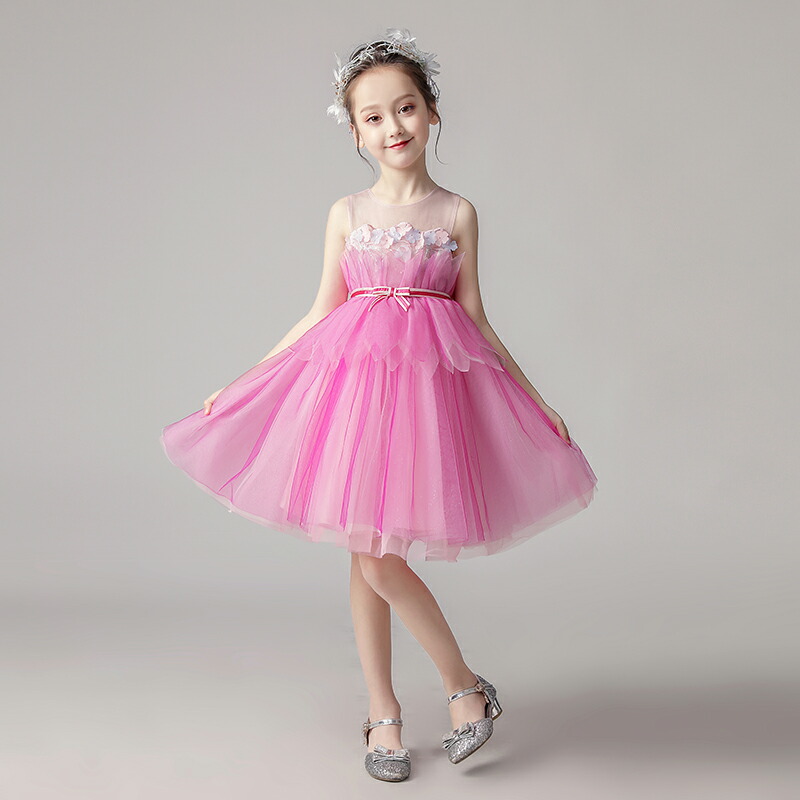 完売 楽天市場 ピアノ発表会 ドレス 子供ドレス ワンピース 女の子 キッズドレス 子どもドレス ジュニア フォーマルドレス 子供服 フラワーガール プリンセスドレス Aライン 卒業式 七五三 結婚式 サッシュベルト ピンク 100 110 1 130 140 150 160 渋谷ウイングス