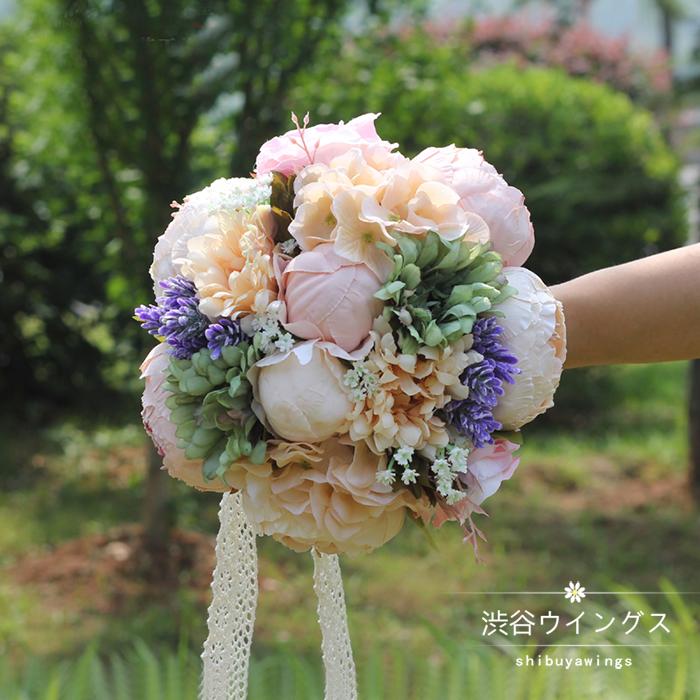 ウェディングブーケ結婚式ウエディングブーケ手作りブライダルブーケ花嫁ブーケ造花クラッチブーケ二次会