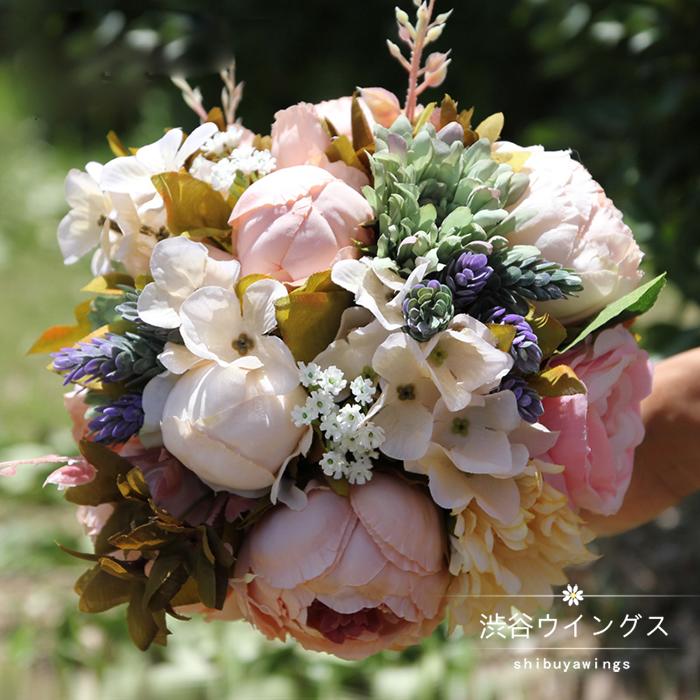 ウェディングブーケ結婚式ウエディングブーケ手作りブライダルブーケ花嫁ブーケ造花クラッチブーケ二次会