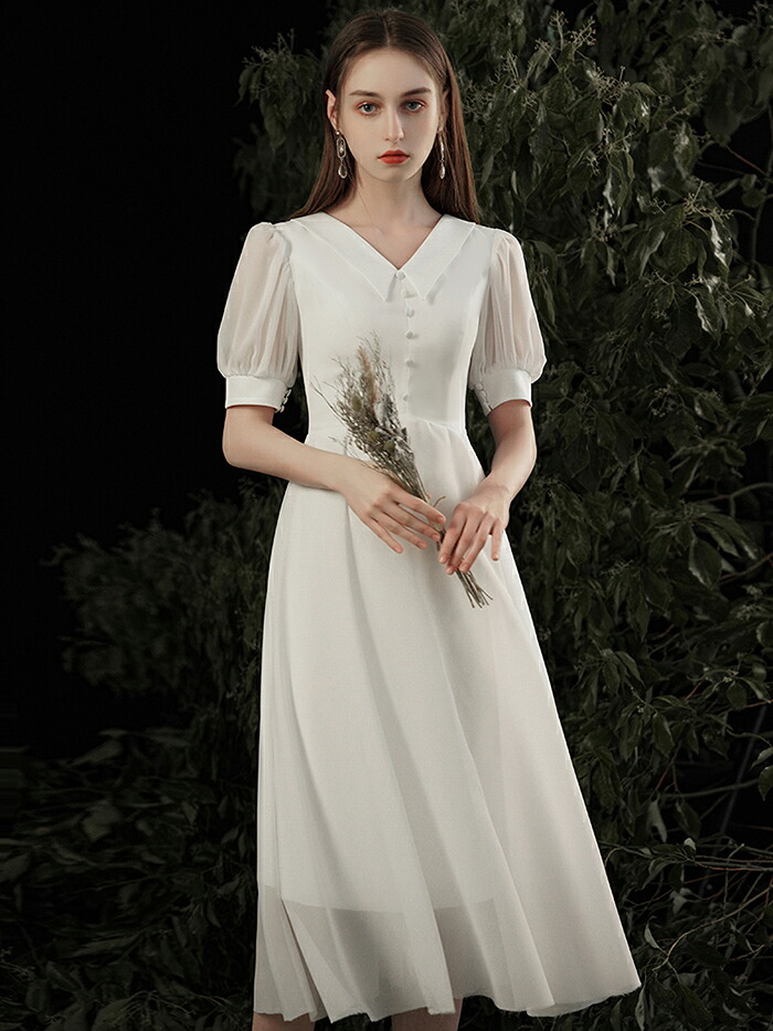 ウェディングドレス 二次会 ロングドレス 半袖 Aラインドレス 花嫁ドレス ウエディングドレス 結婚式 パーティードレス お呼ばれ ブライダル エンパイア ワンピース 演奏会 前撮り 披露宴 海外挙式 大きいサイズ 白 wedding dress XXS XS S M L XL XXL XXXL 後撮り お色直し｜渋谷ウイングス